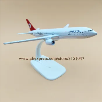 LETECKÁ spoločnosť Turkish Airlines Boeing 777 B777 Lietadlo Model Dýchacích ciest Zliatiny Kovový Model Lietadla Diecast Lietadla 16 cm Darček