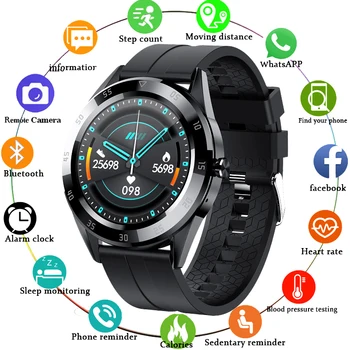 LIGE Smart Hodinky Telefón Celej Dotykovej Obrazovky a Šport Fitness Hodinky Vodotesné IP68 Bluetooth Pripojenie Pre Android ios smartwatch Mužov