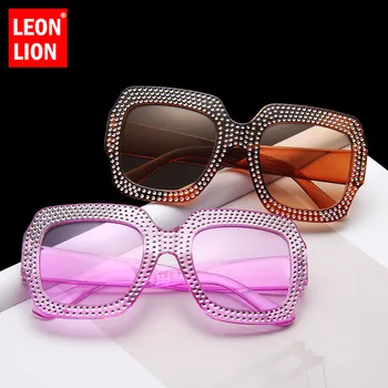LeonLion 2021 Veľké Rámom Slnečné Okuliare Ženy, Luxusné Muža/Ženy Slnečné Okuliare Classic Vintage Vonkajšie Nakupovanie Punk Oculos De Sol