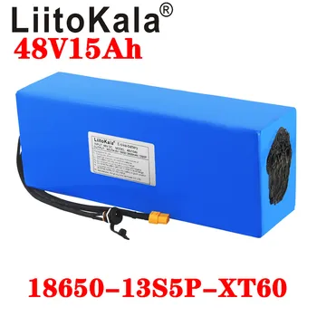 LiitoKala 48V batéria 48V 15ah 13S5P 18650 lítium-iónová batéria 48V 15AH elektrický bicykel, batéria pre 48V 500W 750W 1000W motor