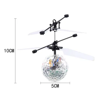 Lopta-tvarované Farebné LED Lietajúce Hračka RC Hračky Osvetlenie pre Deti Farebné Flyings Hračka Ruku, otočný ovládač RC Drone Vrtuľník Loptu