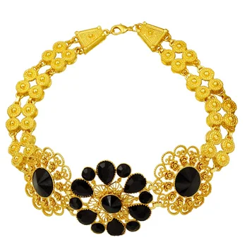 Luxusné Taliansko Dubaj Zlaté Šperky Sady Vyhlásenie Náhrdelník Náramok Náušnice pre Ženy, Svadobné Kúzlo, Svadobné Šperky, Doplnky