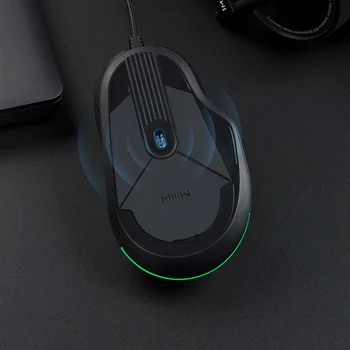 Miiiw 700G USB Káblové pripojenie Hernej Myši 6 Programovateľných Tlačidiel 7200DPI Farebné RGB Podsvietenie Počítač Hráč Gaming Mouse