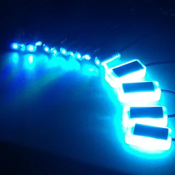 NOVÉ Led Osvetlenia Okolitého prostredia RGB 8m Interiéru Vozidla Atmosféru Lampa Remote APP 12V Auto Dekoratívny Panel Nohy Dvere Náladu Svetlá