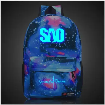 Nové SAO Sword Art Online Školské tašky noctilucous Svetelný batoh študent vrecka Notebook backpack Denne Mochilas Žiariť v Tme