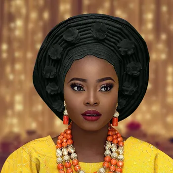 Nový dizajn aso oke headtie auto afriky gele ženy nigérijský módne hlavu zábal