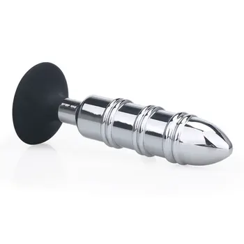 Nový dizajn hot veľká prísavka kovové análne korálky zadok plug dildo SM vložiť sexuálnu hračku pre mužov, ženy, pár