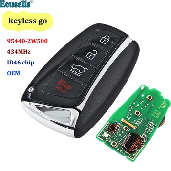 OEM 3+1/4 Tlačidlá Smart Keyless Go Diaľkové príveskom, 434mhz s ID46 Čip FCC ID: 95440-2W500 na Hyundai Santafe Santa Fe