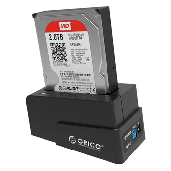 ORICO Super Speed USB 3.0 HDD Pevný Disk & SSD Dokovaciu Stanicu pre 2,5 palca & 3,5 palcový SATA Podporu 4TB HDD-Čierny(6618US3-BK)