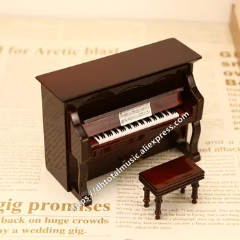 Osobné Miniatúrne Klavír Model Replika Music Box Domček Pre Bábiky Príslušenstvo Mini Klavír Hudobné Nástroje, Ozdoby Displej