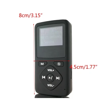 Osobné Vreckový FM Mini Prenosné Rádio, Digitálne Rádio DAB Bluetooth 4.0 Slúchadlá H05A