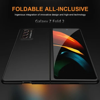 Pevný PC Skladacia Samsung Galaxy Telefón puzdro pre Samsung Galaxy Z Fold 2 5G Ultra Tenká Full Proti klepaniu Ochranný Kryt Coque