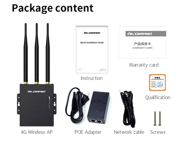 Plug&play WiFi Router 4G Modem So SIM Kartu, Slot pre Prístupový Bod 2.4 G outdoor AP 4G LTE Router s 3*5dBi silný signál antény