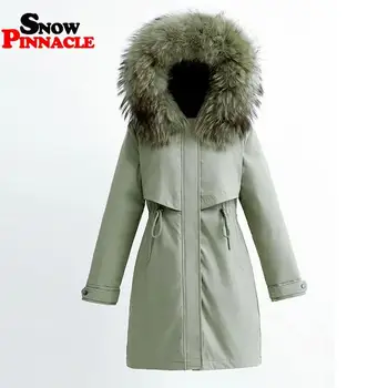 Plus sizeM-6XL Zimné Ženy bunda Bežné hrubé teplé mid-Dlhá srsť vnútri Kapucňou parkas Bundy žena vrecku snehu coats