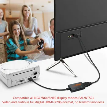 Pre NGC/SNES/N64 Na kompatibilný s HDMI Prevodník Adaptér Pre Nintend 64 Pre GameCube Plug And Play, Plný Digitálny Kábel