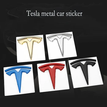 Pre Tesla Model s 3 S X Y Auto styling 3D Kovové Auto Nálepky, Auto, Zadný Kufor, Znak, Odznak Okno Telo Obtlačky Dekorácie, Nálepky