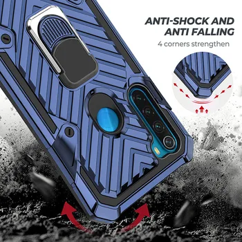 Pre Xiao Redmi Poznámka 8 Pro Prípade Shockproof Brnenie Magnetický Krúžok Auto držiak Anti-Jeseň Kryt pre Redmi 6 6A 7 7A 8 8A Prípadoch
