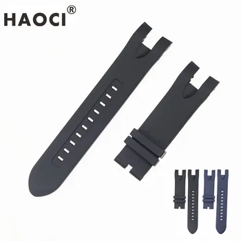 Príslušenstvo 26mm silikónové hodinky remienok pre Rezerva 50 mm čierna modrá watchband náramok pásu pohodlné a nepremokavé