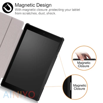 Puzdro pre Amazon Nový Oheň HD10 2019 HD 10 2017 Tablet Pc Kryt Slim Magnetické Skladací Stojan Shell