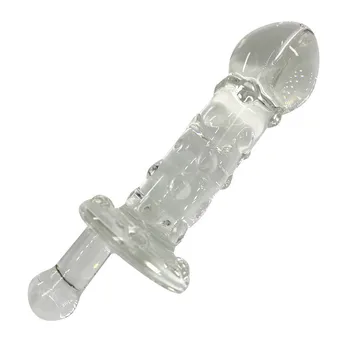 Pyrex Glass zadok plug dildo penis Gay sextoy Dilda análny pre ženy Sexuálne hračky pre mužov Gay análny Dvojité plug sklenené dildo Sex shop