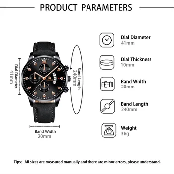 Pánske Módne Business Sledovať Crystal Športové púzdro z Nerezovej Ocele Kožený pásik hodiniek Quartz Business Náramkové hodinky reloj hombre 41mm