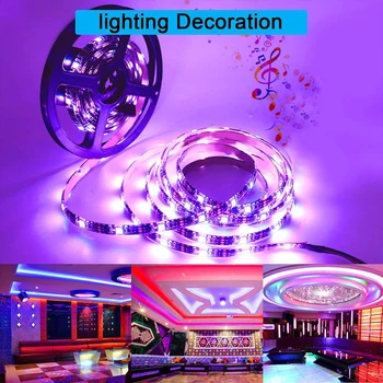 RGB LED Pás Svetla SMD 2835 Nepremokavé RGB Pásky DC12V Páse s nástrojmi dióda led Pásy Svetla Flexibilné Prúžok Lampy, IR WIFI Radič