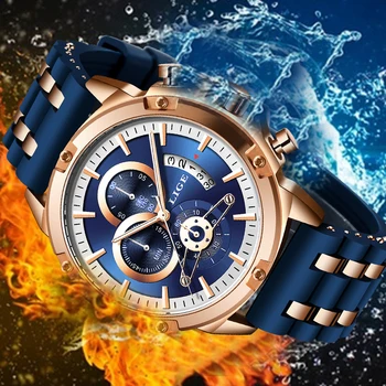 Reloj Hombre LIGE Multifunkčné Veľké dial Sledovať muži Šport Pánske Hodinky Top Značky Luxusné Nové Kreatívne Nepremokavé Quartz hodiny