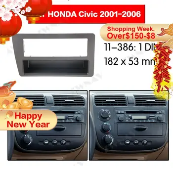 Rádio Facia Pre Honda Civic 2001-2006 (LHD) 1DIN Držiak pre dvd prehrávač Fascia Auto Stereo Rádio Installtion Dash