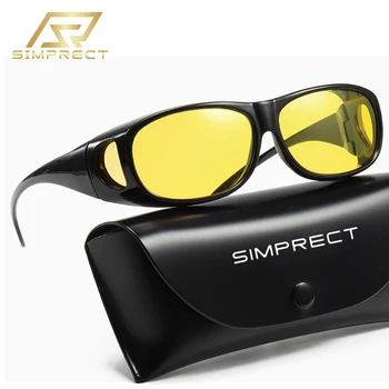 SIMPRECT TR90 Polarizované slnečné Okuliare Mužov UV400 Nearsighted Námestie Slnečné Okuliare Módne Ročník Nočné Videnie Jazdy Gafas De Sol