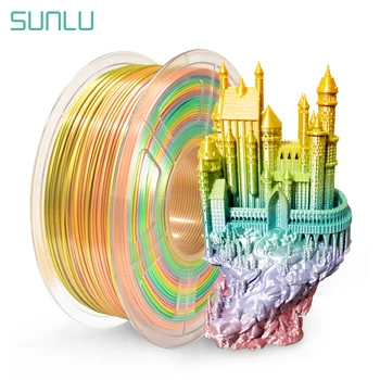 SUNLU CHKO Hodváb Rainbow Vlákna 1kg 1.75 mm 3D Tlačiarne Vlákna chko Rainbow Lesklé Farby, Hodvábna Textúra Tlač Materiálov