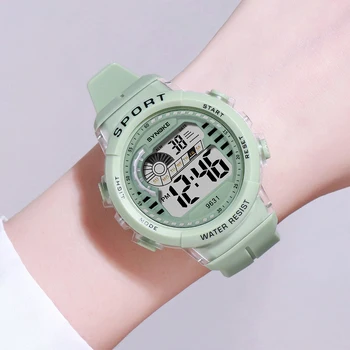 SYNOKE Hodinky Pre Dievčatá Chlapci Digitálny LED náramkové hodinky Vodotesné 50M Budík Čas Módne Športové Hodinky Pre Chlapcov, Dievčatá Reloj