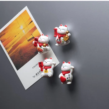Sada ôsmich Roztomilý Chladnička Magnet vložiť série Lucky Mačka magnetické vložiť domáce dekorácie kreatívny darček Zvierat chladnička nálepky