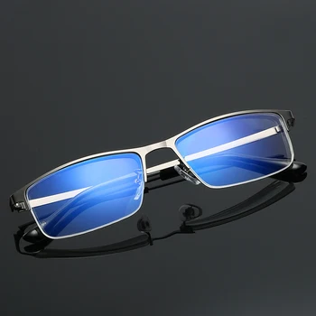 Seemfly Anti-modré Svetlo Pol Rám Krátkozrakosť Okuliare Mužov Business Kovové Krátkozraké Okuliare Classic Nearsighted Okuliare-1,0 až-4.0