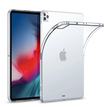 Shockproof Mäkké Silikónové puzdro pre Apple iPad Pro 11 12.9 2020 A2069 A2229 A2232 A2233 Flexibilný, Transparentný Nárazník Zadný Kryt