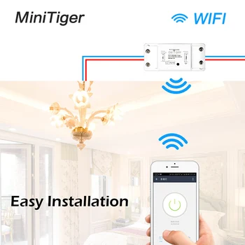 Smart Home Tuya WiFi Smart Light Switch Univerzálny Chránič Časovač Inteligentný Život APP Bezdrôtové Diaľkové Ovládanie s Alexa Domovská stránka Google