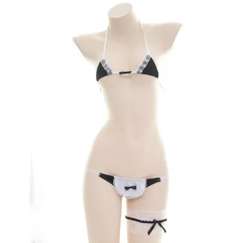 Striptérka Oblečenie Anime Cosplay Dievča Kawaii Pánty Micro Bikini Roztomilý Sexy Drôt Zdarma Podprsenka a Nohavičky Nastaviť Bielizeň Gotický spodná Bielizeň