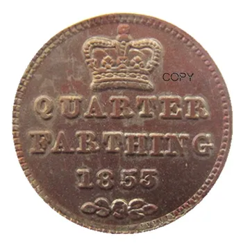 Súbor (1839-1868)5 ks veľká BRITÁNIA Veľká Británia / Ceylon Victoria Štvrťroku Farthing Kópie mincí
