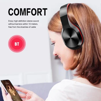 T5 Skladacie Bezdrôtová TF Karty, Bluetooth 5.0 Stereo Hudobné Slúchadlá Športové Headset