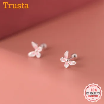 TrustDavis Reálne 925 Sterling Silver Módne Sladké Mini Hmyzu Motýľ Závrtná Náušnice Pre Ženy, Svadobné Jemné Šperky DB082