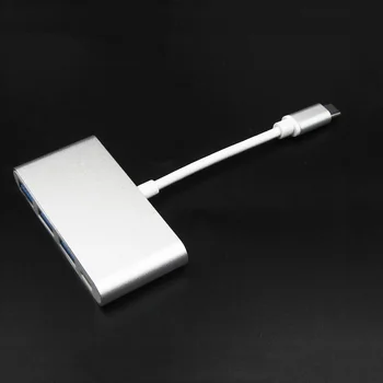 UBS 3.1 Typ-C, 3 USB 3.0 + USB-C Nabíjací Port HUB, Adaptér, Kábel pre MAC diy elektroniky
