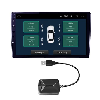 USB Android monitorovanie tlaku v pneumatikách Tlak vzduchu v Pneumatikách Systém Monitorovania Bezdrôtový Prenos 8 bar 116 psi Alarm Systém 5V Interné Externé