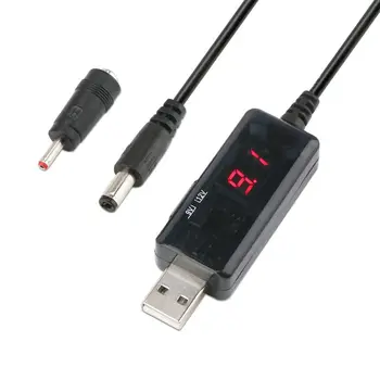 USB Boost Kábel 5 Krok Až 9V 12V Nastaviteľné Napätie Converter 1A Krok-up Volt DC Napájací Transformátor Regulátor s Prepínanie