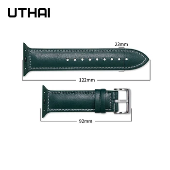 UTHAI P49 Watchbands ForApple Sledovať Kapela Silikónové Kožený Remienok Pre iwatch1 / 2/3/4/5