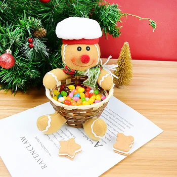 Veselé Vianoce Candy Kôš Vianočné Elk Santa Claus Cookies Úložný Kôš Na Nový Rok Deti Darčeky Xmas Party Domov Ozdoby