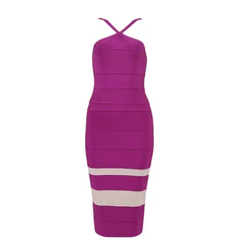 Veľkoobchod 2020 lete Nové ženské šaty purple Špagety Popruh Štýlové elegantné celebrity Boutique koktail party obväz šaty