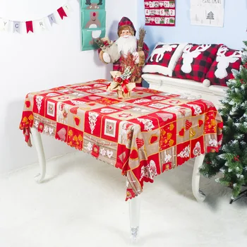 Vianočné Dekorácie, obrusy Polyester Vianočné Obal Domov Deco Obrus Umývateľný Obrus Pre Domáce 150cmx180cm