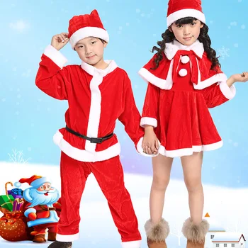 Vianočné Santa Claus Vyhovovali Najvyššej Kvality Vianočný Kostým, Oblek Baby Boy/Girl 3KS Deti, detské Oblečenie Set sa