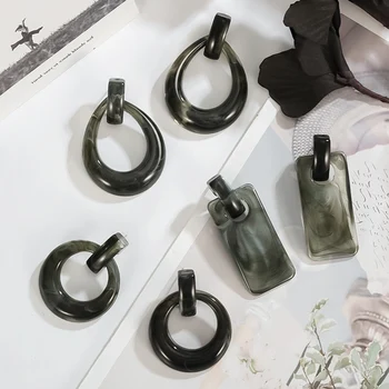Vintage Čierna Akryl Náušnice 2020 Módne kórejský Geometrické Vyhlásenie Náušnice Kryštálovej Živice Drop Náušnice Šperky pre Ženy
