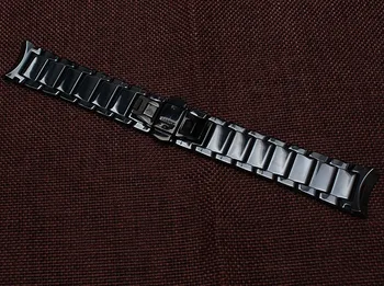 Vysoko Kvalitné Keramické Watchband Black 22 mm pre špeciálne hodinky 1452 diamant hodinky mužov náramok príslušenstvo zakrivené konci tupé poľský