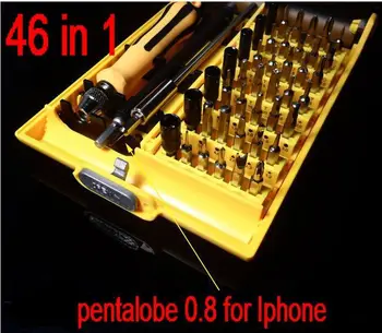 Vysoko kvalitné 45 1 multi-funkčný elektrický skrutkovač opravy kit s pentalobe 0,8 pre iphone XBOX360 Č.9152